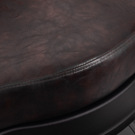 GABBIANO President barber chair, brown with black frame