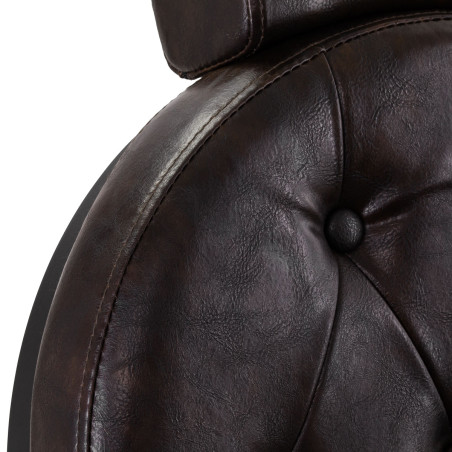 Barbiersstoel GABBIANO President bruin met zwart frame