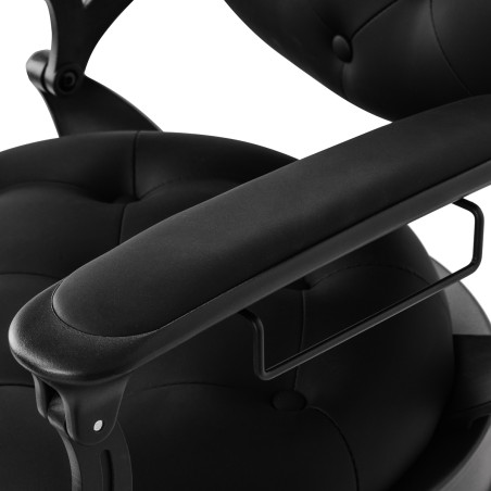 Barber chair Gabbiano Niccolo nero con struttura nera