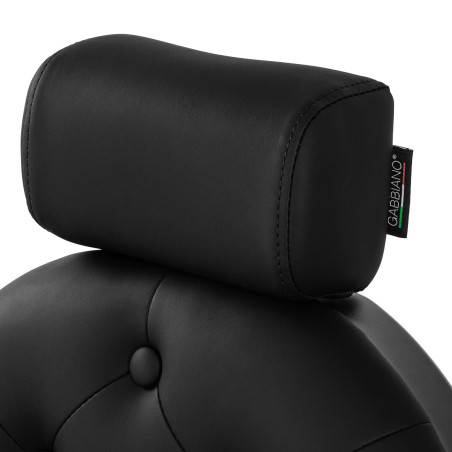 Barber chair GABBIANO Niccolo in black with a black frame