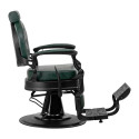 Chaise de barbier GABBIANO President verte avec structure noire