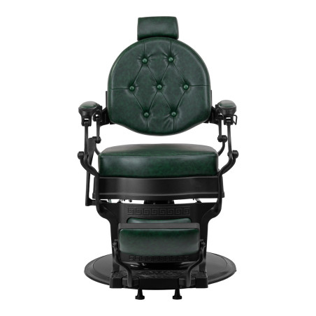 Kappersstoel GABBIANO President groen met zwart frame