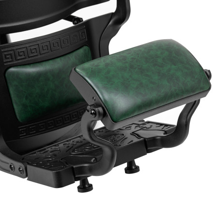 Chaise de barbier GABBIANO President verte avec structure noire