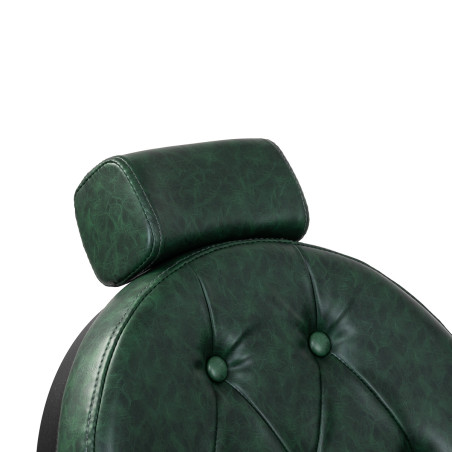 Kappersstoel GABBIANO President groen met zwart frame