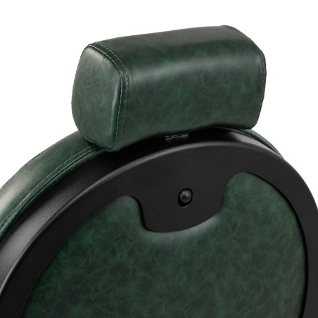 Chaise de barbier GABBIANO President verte avec structure noire