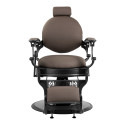 Buttonless barber chair GABBIANO Niccolò, brown