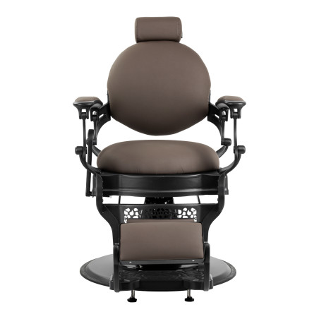 Buttonless barber chair GABBIANO Niccolò, brown