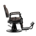Buttonless barber chair GABBIANO Niccolò, brown