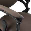 Buttonless barber chair GABBIANO Niccolò, brown