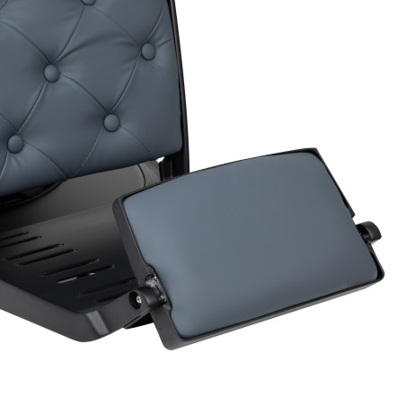 Fauteuil de barbier GABBIANO Francesco couleur graphite avec structure noire