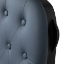 Fauteuil de barbier GABBIANO Francesco couleur graphite avec structure noire
