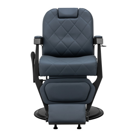 GABBIANO cadeira de barbeiro Bruno azul aço com base preta