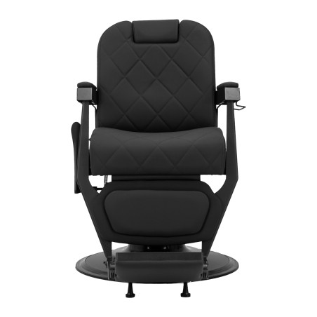 Fauteuil de barbier GABBIANO Bruno avec structure noire, noir