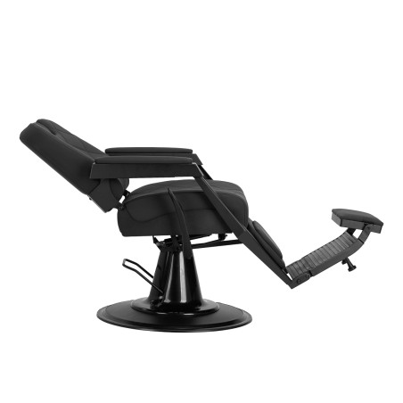 Fauteuil de barbier GABBIANO Bruno avec structure noire, noir