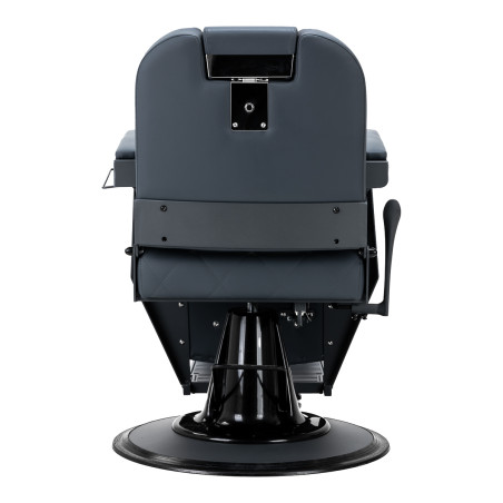 Fauteuil de barbier GABBIANO Bruno bleu acier avec base grise