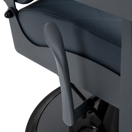 Fauteuil de barbier GABBIANO Bruno bleu acier avec base grise
