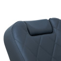 Fauteuil de barbier GABBIANO Bruno bleu acier avec base grise