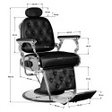 GABBIANO Friseurstuhl Francesco Chrom Schwarz