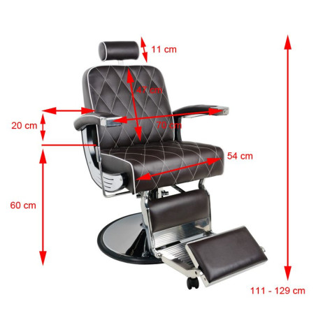 GABBIANO Barberstuhl Imperial, braun