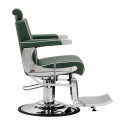 GABBIANO Visionerio barberstol, grøn, forkromet stel