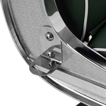 GABBIANO Visionerio barber chair, green, chrome-finish frame