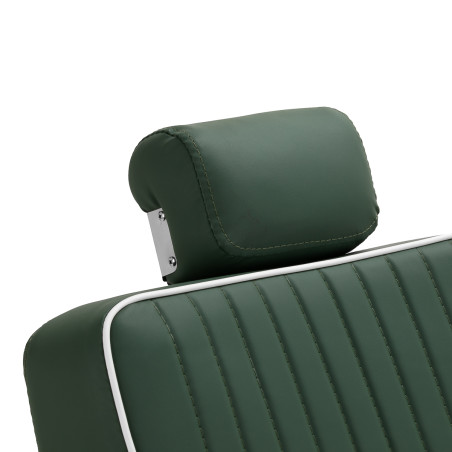 GABBIANO Cadeira de barbeiro Visionerio verde com estrutura cromada