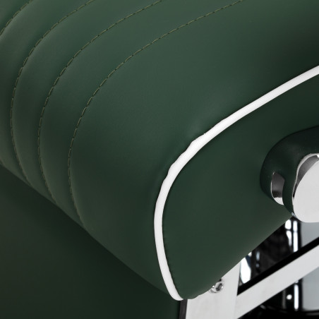 GABBIANO Cadeira de barbeiro Visionerio verde com estrutura cromada