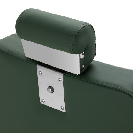 GABBIANO Cadeira de barbeiro Visionerio verde com estrutura cromada