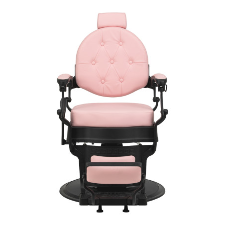 Sillón de barbero GABBIANO President rosa con base negra