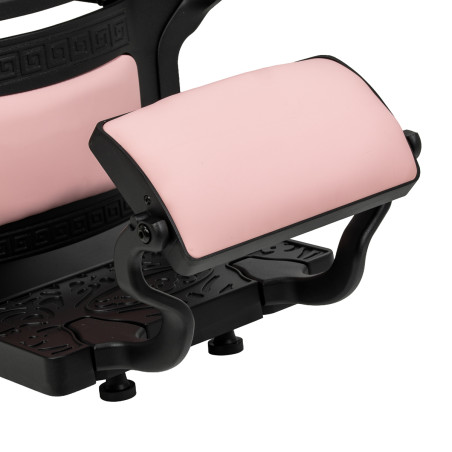 Sillón de barbero GABBIANO President rosa con base negra