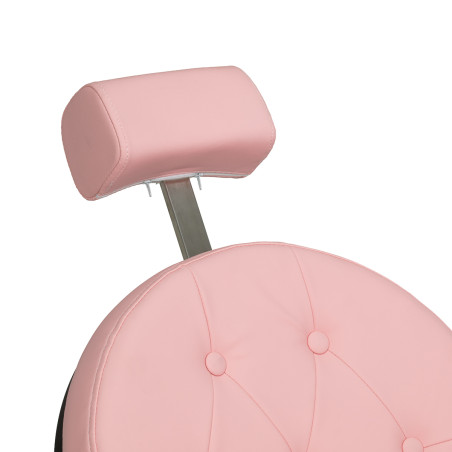 Cadeira de barbeiro GABBIANO President cor-de-rosa com base preta