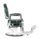 Fauteuil de barbier GABBIANO President vert avec structure chromée