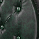 Fauteuil de barbier GABBIANO President vert avec structure chromée