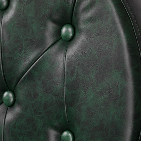 Fauteuil de barbier GABBIANO President vert avec structure chromée