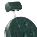Fauteuil de barbier GABBIANO President vert avec structure chromée
