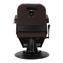 Fauteuil de barbier GABBIANO Bruno avec structure noire, marron