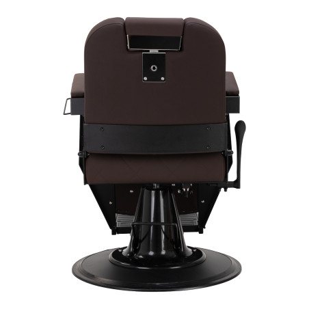 Barberstuhl GABBIANO Bruno mit schwarzem Gestell, Braun