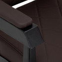 Silla de barbero GABBIANO Bruno con estructura negra, marrón