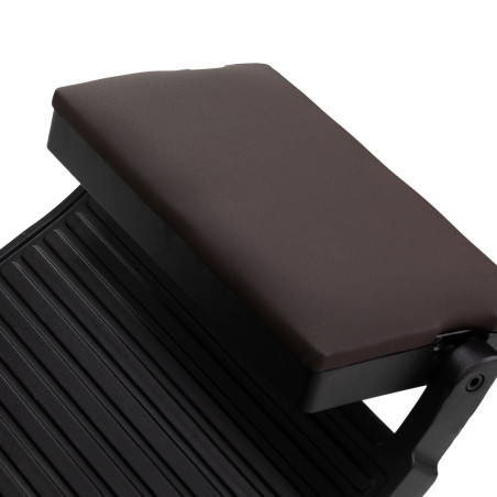 Barberstuhl GABBIANO Bruno mit schwarzem Gestell, Braun