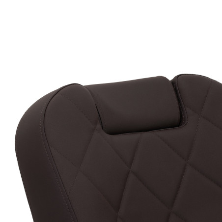 Fauteuil de barbier GABBIANO Bruno avec structure noire, marron
