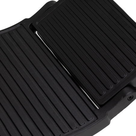 Sedia da barbiere Gabbiano Bruno con struttura nera Marrone