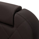 Silla de barbero GABBIANO Bruno con estructura negra, marrón
