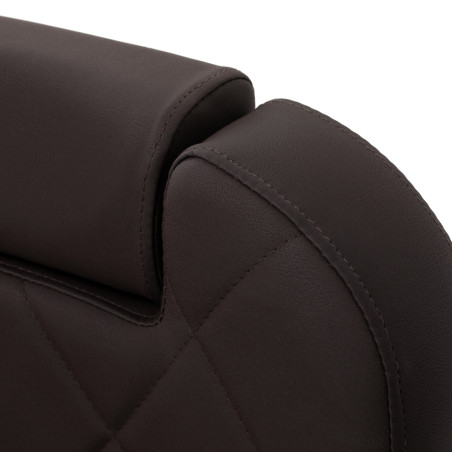Silla de barbero GABBIANO Bruno con estructura negra, marrón