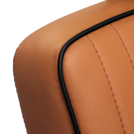 GABBIANO fauteuil de barbier Visionerio marron clair, structure noire
