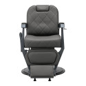 GABBIANO sillón de barbero Bruno gris con base gris