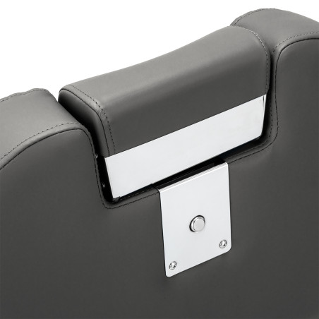 GABBIANO sillón de barbero Bruno gris con base gris