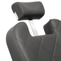 GABBIANO fauteuil de barbier Bruno gris avec base grise