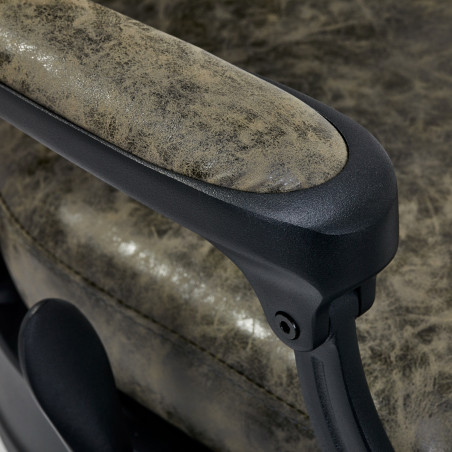 Fauteuil de barbier GABBIANO President Old Leather Verde