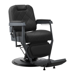 Fauteuil de barbier GABBIANO Bruno avec structure graphite noire