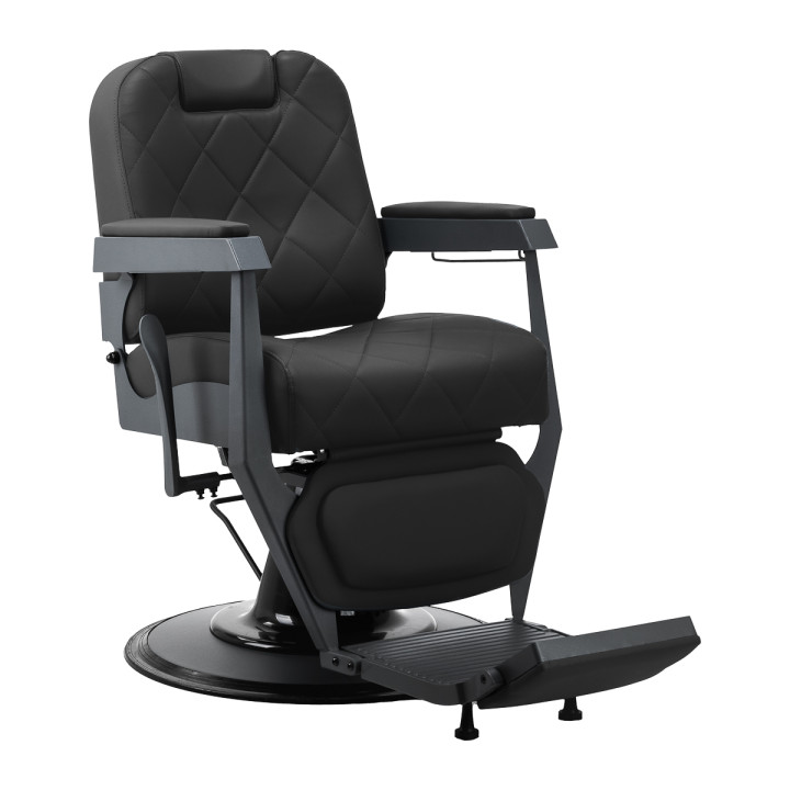 Fauteuil de barbier GABBIANO Bruno avec structure graphite noire